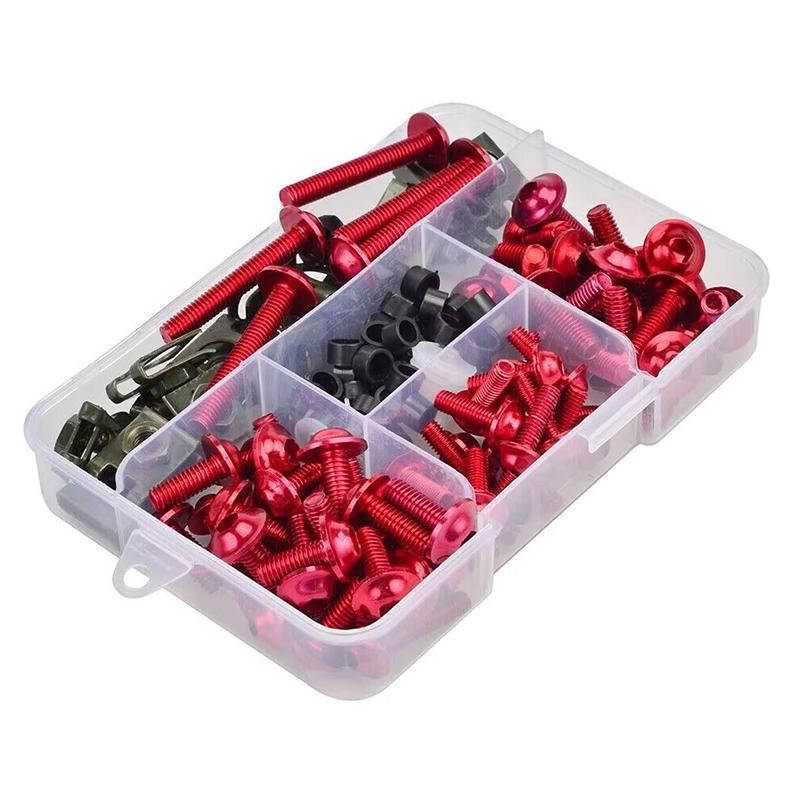 223ks Kompletní sada šroubů a klipů pro kapotáže Šrouby Matice Sada Pasuje Na YZFR1/R3/R6 R25 FZ1/6/8 MT NMAX TMAX XMAX XJR FJR