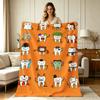 Flannel Fleece Throw Blanket All Season Cute Halloween Tooth Character Print Soft Warm Lightweight Decorative Blanket for Sofa Couch Chair Bedroom Liv
