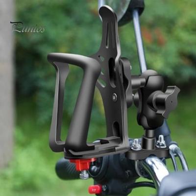 Bicycle Water Bottle Cage Motorcycle Cup Holder Stable Anti-Shake Adjustable Universal Easy To Install Handlebar Bicycle Drink Cage
