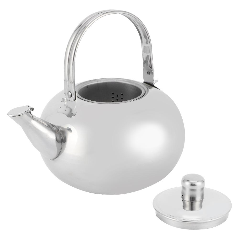 Removable Infuser Tea Kettle 20cm/7.9in Coffee Pot Durable Stainless Steel Teapot Restaurant