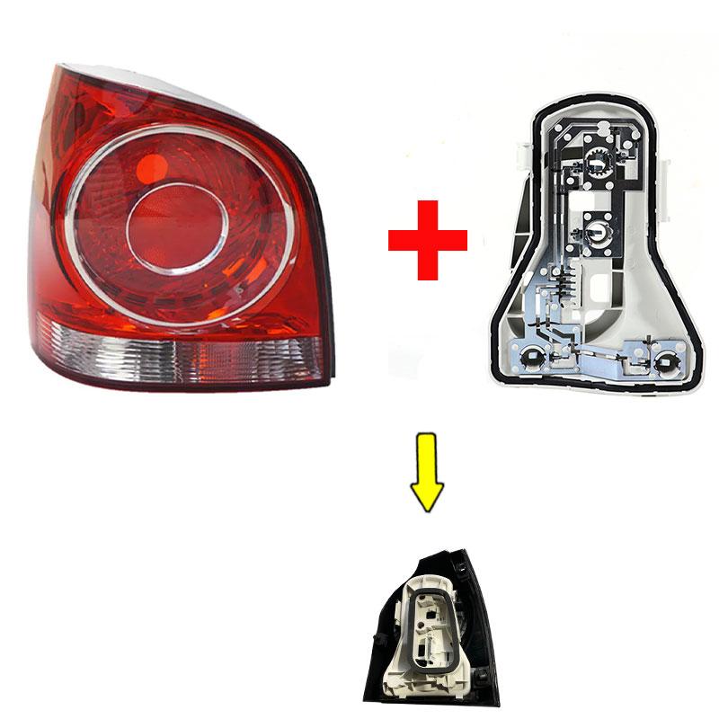 Car Accessories Taillight For Volkswagen VW Polo Hatchback 2006-2010 Auto Tail Light And Circuit Board Holder Lamp Without Bulbs