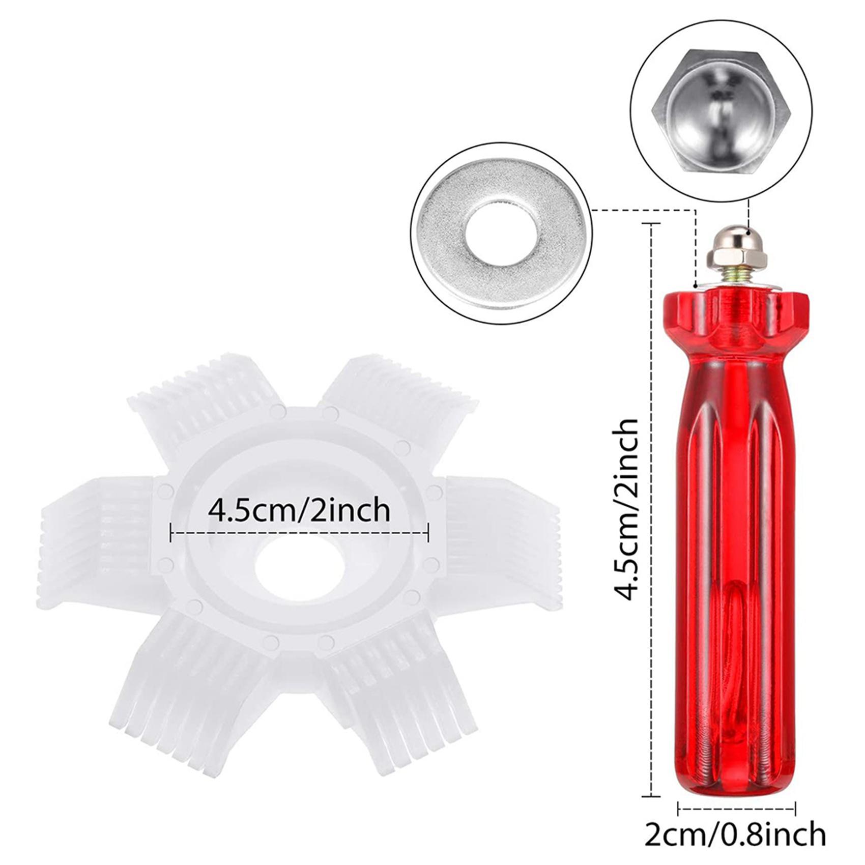 Feb.8 Pieces Air Conditioner Condenser Fin Cleaning Brush AC Fin Comb Stainless Steel Refrigerator Fin Cleaner Whisk Brush
