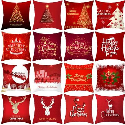 Christmas Themed Pillowcases Car Accessories Office Santa Claus Guest Sofa Home Pillowcases