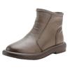 British Women's Boots Autumn and Winter New Versatile Shoes Mother Shoes All Soft Leather Square Heel Fashion Boots Inside and Out