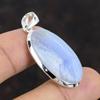 Blue Lace Agate Pendant Natural Gemstone Pendant 925 Sterling Silver Pendant Best Design Pendant Handmade Jewelry Agate Jewelry For Mother