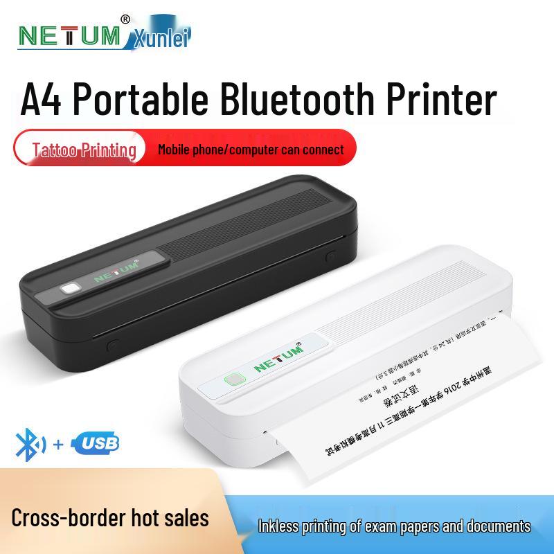 Wireless Portable Inkless A4 Printer for Home, Student, and Office