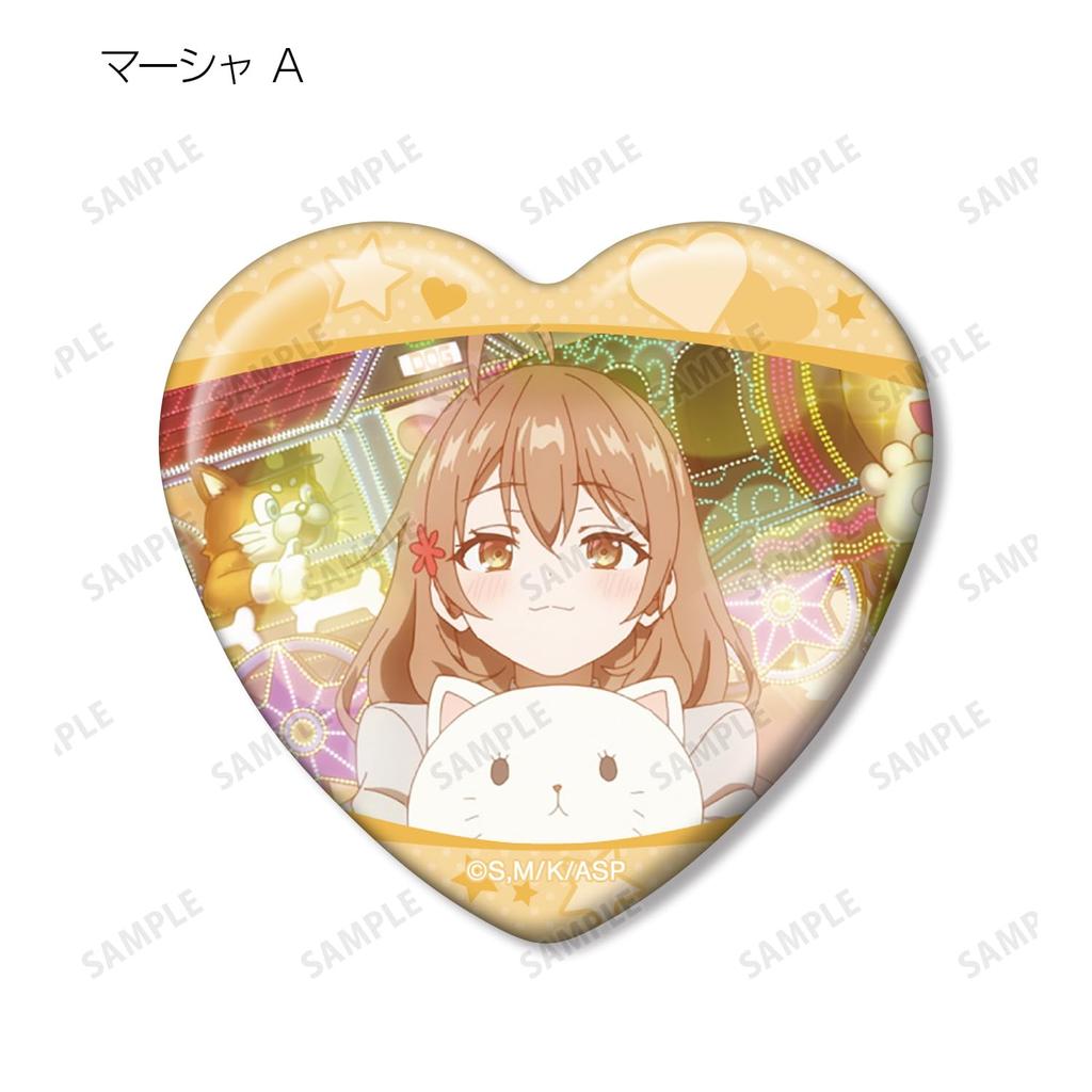 TV Anime "My Neighbor, Arya-san, Who Sometimes Whispers in Russian" Trading Scene Heart-Shaped Can Badges, Box of 10