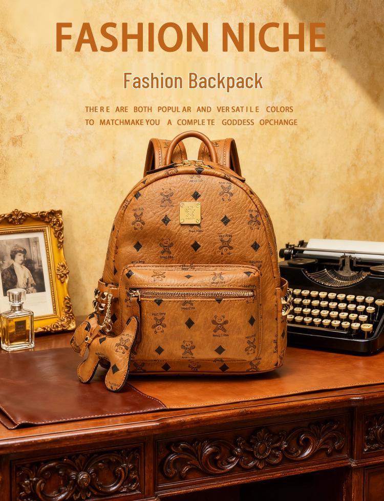 Hochwertiger Leichter Damen Mode Niet Rucksack für Herbst/Winter