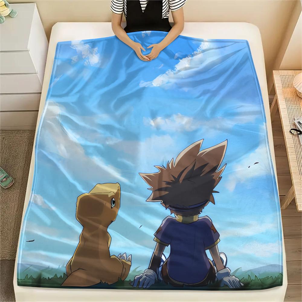 Digimon Main Partner Blanket, Digimon Fan Cozy Throw, Ideal Gift 75x90cm