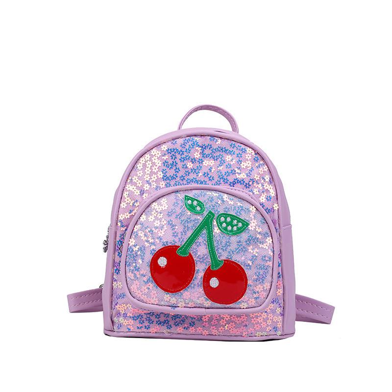 Cute And Stylish Cherry Design Pu Leather Backpack For Girls With Breathable Durable Features
