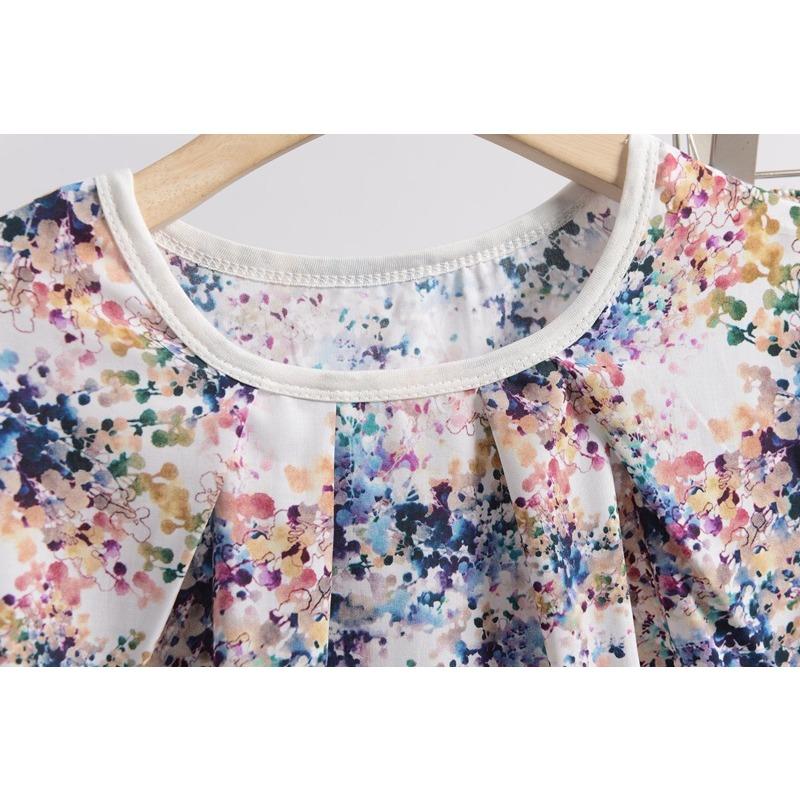 Women's Summer New Sweet Fly Side Cotton Short-sleeved Shorts Suit Large Size Loose Leisure Rayon Home Wear Pajamas