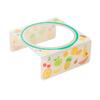 Baizihuahu Pet Ceramic Bowl with Flower Lace, Stable Base Acrylic Stand, Anti-Tip Design Dish for Cats And Dogs Food Water