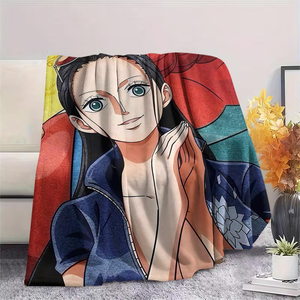 1PC Nico Robin Patterned Flannel Blanket Suitable For All Seasons For Home Decor Warmth And Comfort Gifts Holiday Present