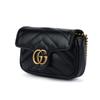 Gucci GG Marmont Distressed Gold Logo Chain Shoulder Bag Quilted Leather Mini Wallet Women Handbags Black 575161-DTDCT-1000