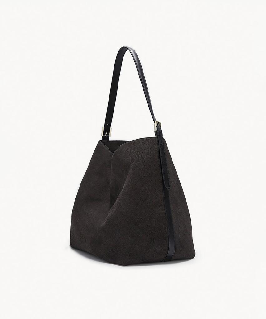 Clave Ellie Suede Dark Brown Tote Bag