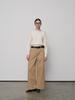 FROMWHERE Cutting Line Cotton Pants Beige