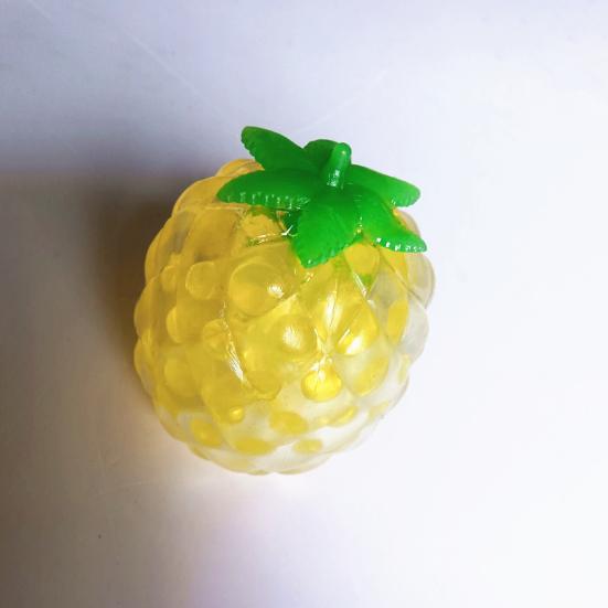 Grape Strawberry Fruit Squeeze Toy Colorful TPR Stress Relief Balls Soft Fidget for Kids Adults Portable Decompression Gadget for Anxiety Party