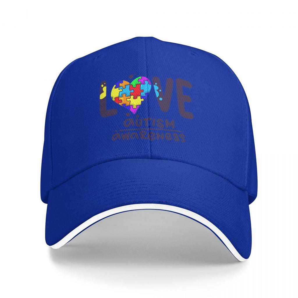 Unisex Baseball Hats Love Heart Autism Awareness Outdoor Streetwear Summer Sports Baseball Caps Hip Hop Cap Casquette Hats