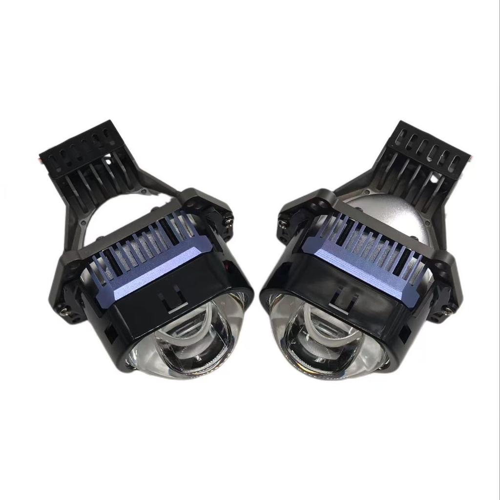 F75 Car Led Headlight Square 3 Inch Double Light Lens Ultra Bright High Beam Low Beam Laser Lens 75W High Power