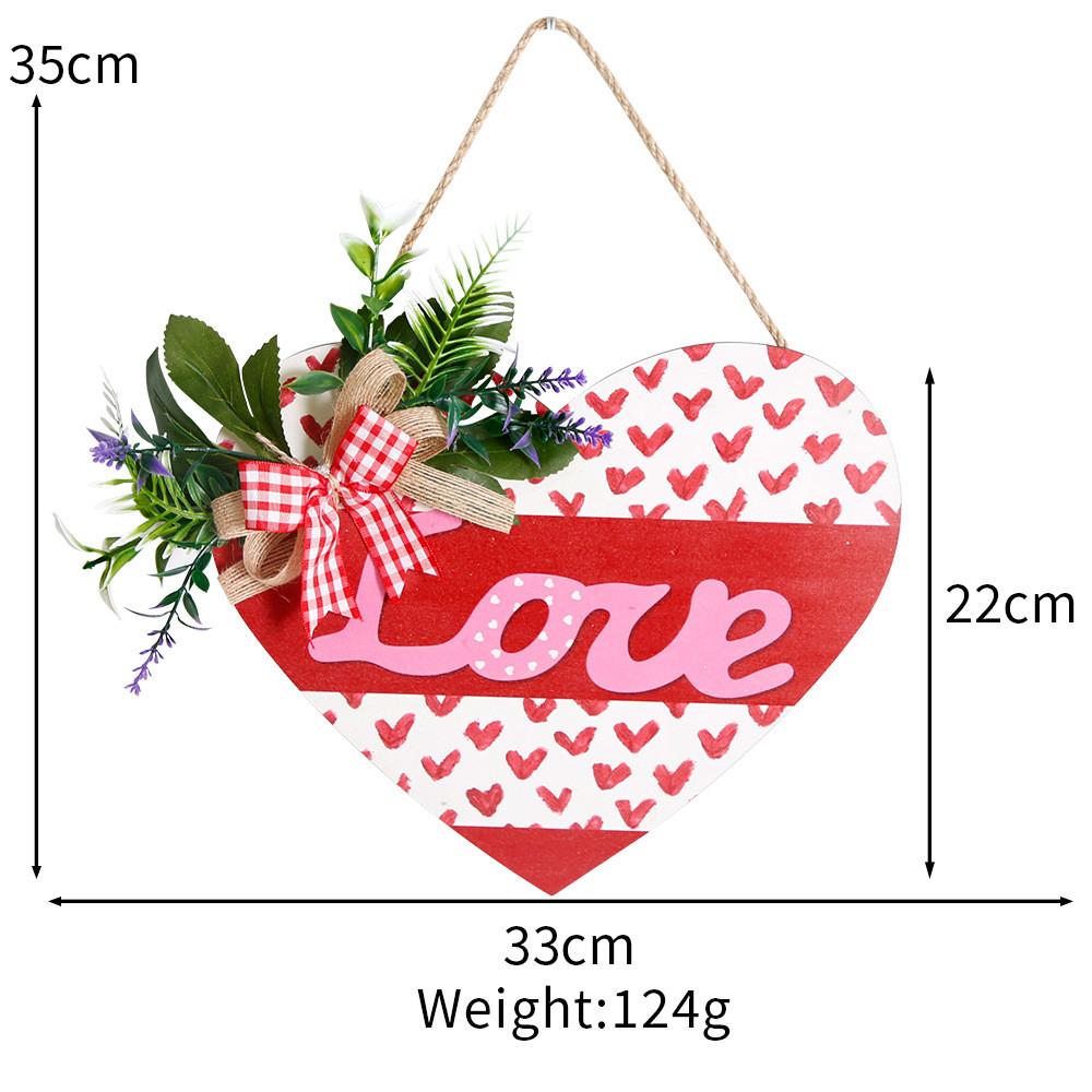 

Shaped Heart Delightful Wooden Hanging Decoration For Romantic Valentines Parties Day Red White Hearts