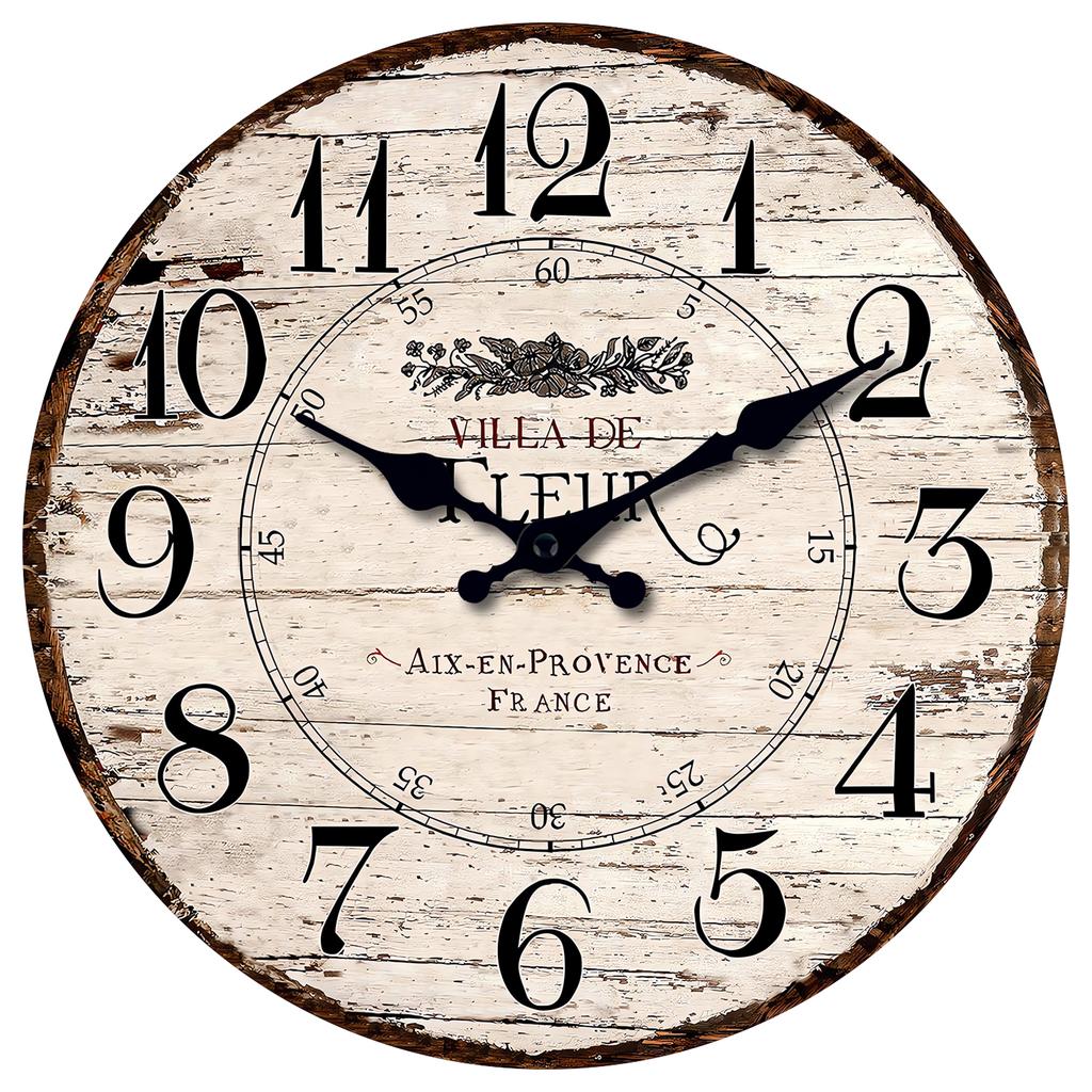 High-Quality 1Pc High-Quality Wooden High-Quality Wall High-Quality Clock, High-Quality French High-Quality Vintage High-Quality White High-Quality