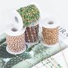1Meter Stainless Steel Chain Boho Colorful Cube Square Crystal Beads Chain for DIY Necklaces Bracelets Holiday Jewelry Making