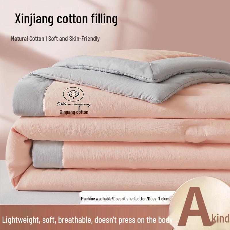 Mother & Baby Grade A Xinjiang Cotton Summer Quilt - Machine Washable, Air Conditioning, Thin Quilt for Dormitory and Student Use.