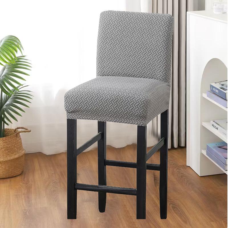 Elastic Hair Pulling Low Back Chair Cover High Stool Cover Hotel Chair Cushion Cover Household Dust Cover