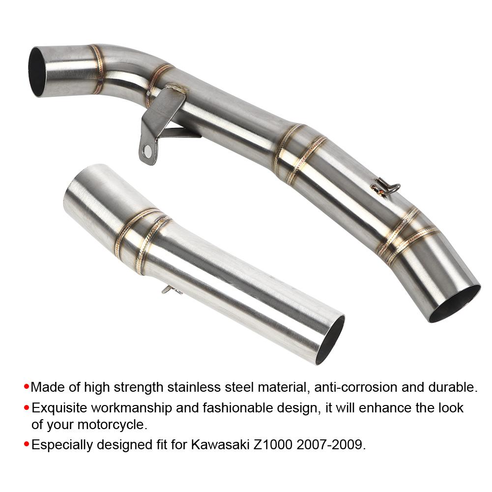 Motorcycle Exhaust Contact Middle Pipe Link Connector Fit for Kawasaki Z1000 20072009