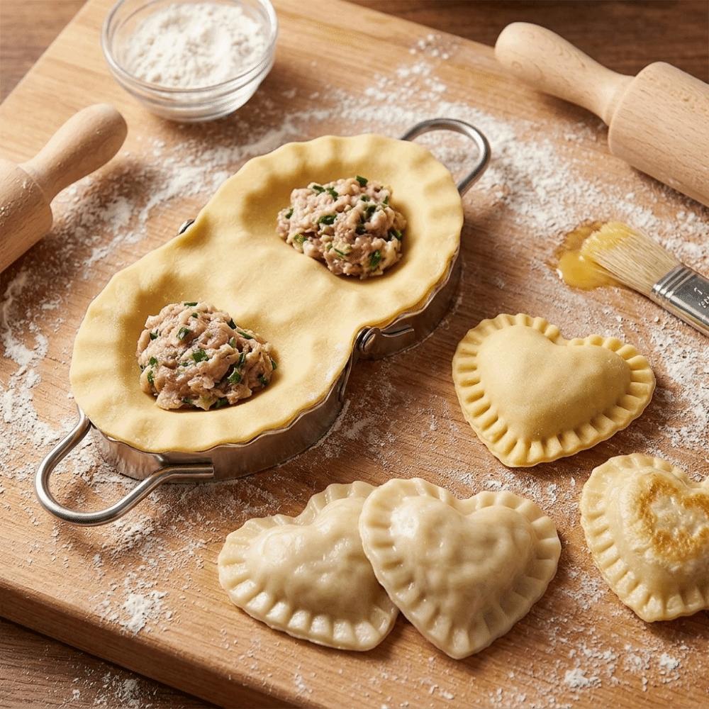 Stainless Steel Dumpling Press Mold Crimped Edge Dumpling Making Tools Homemade Cooking