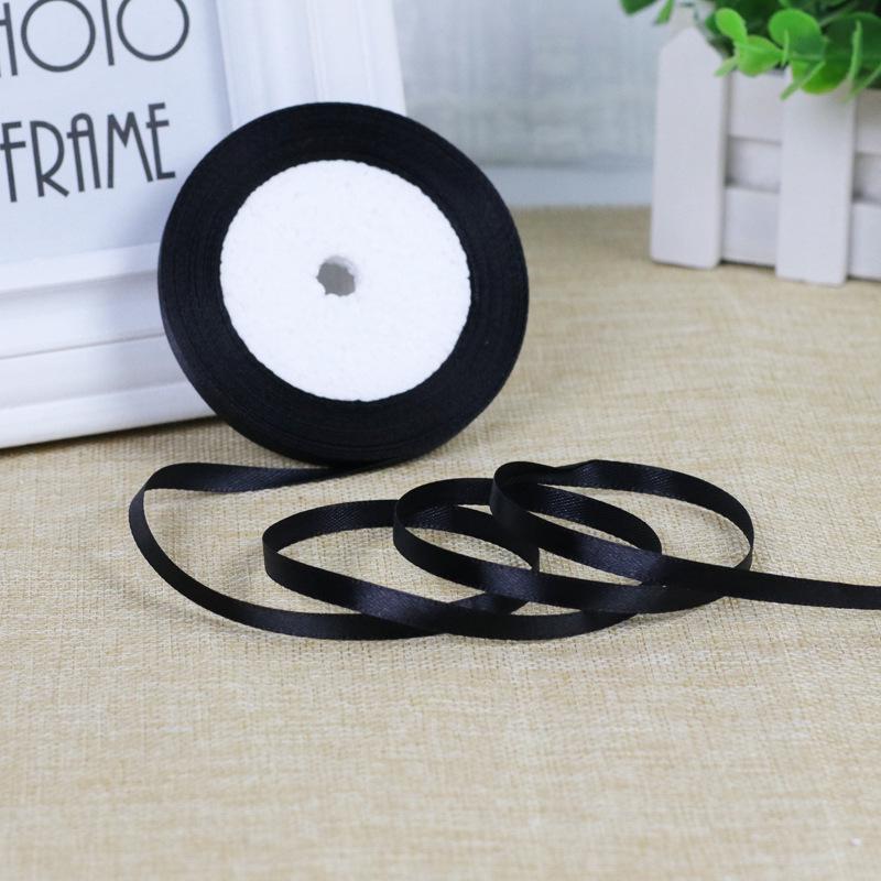 

0.6cm White Satin Rose Ribbon for DIY Cake Decoration
