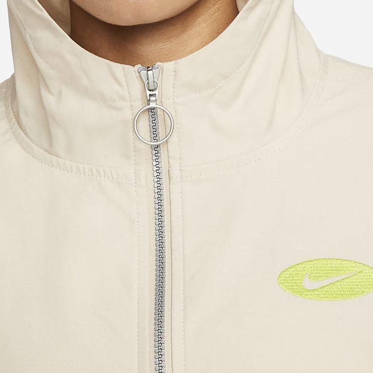 Nike Woven Solid Color Sports Hooded Jacket Women Outerwear Sand White DM6567-126