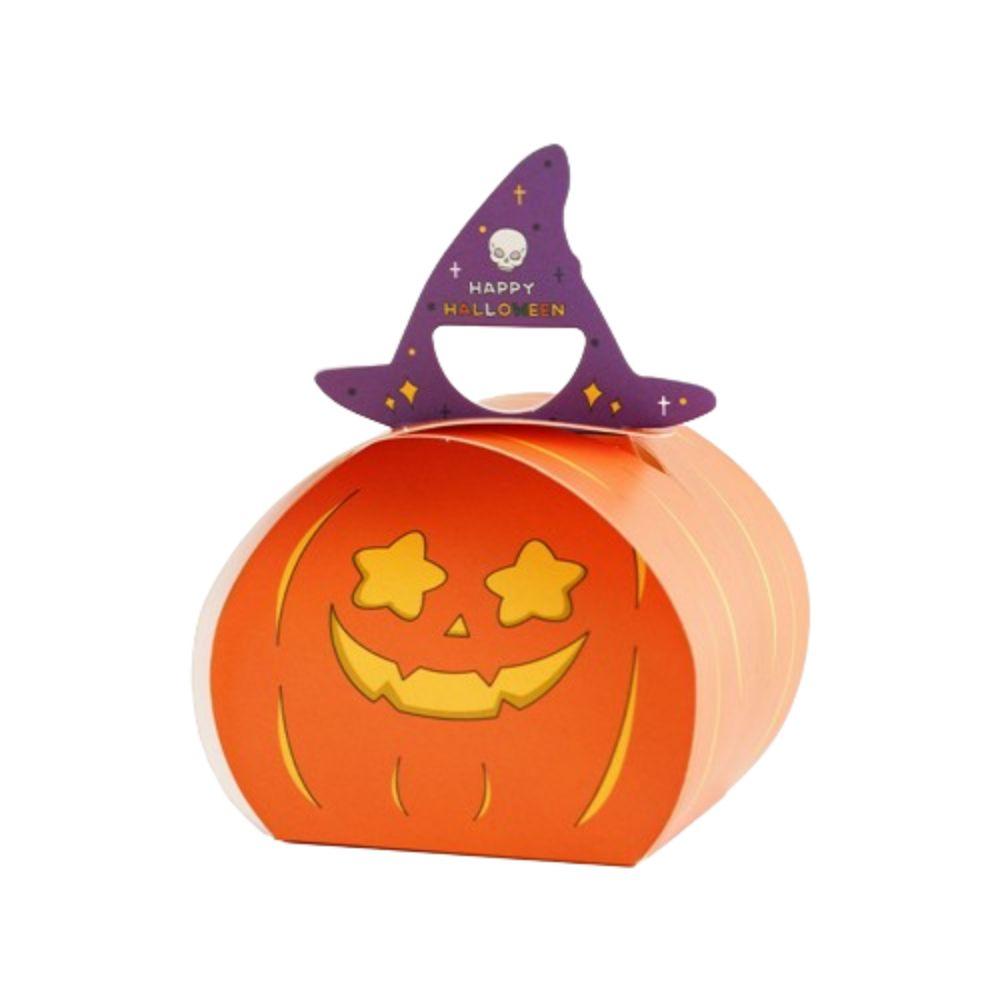 

5pcs/bag Ghost Pumpkin Pattern Gift Packaging Box Cartoon Paper Box Snack Candy Packaging Style 1