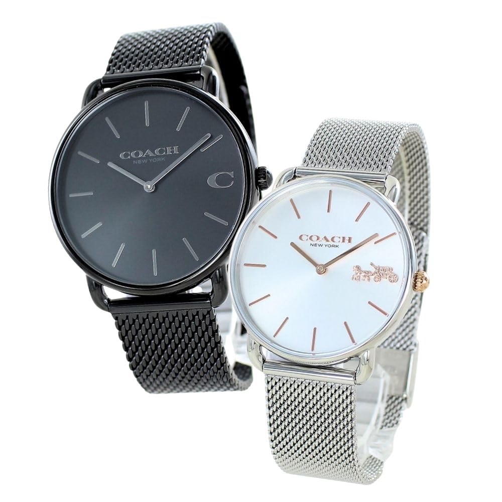

Парний годинник Elliott Pair Watch Тонкий тонкий браслет із нержавіючої сталі Чорний срібний 1460272014504382 [Coach] Чоловічі Жіночі [Елемент]