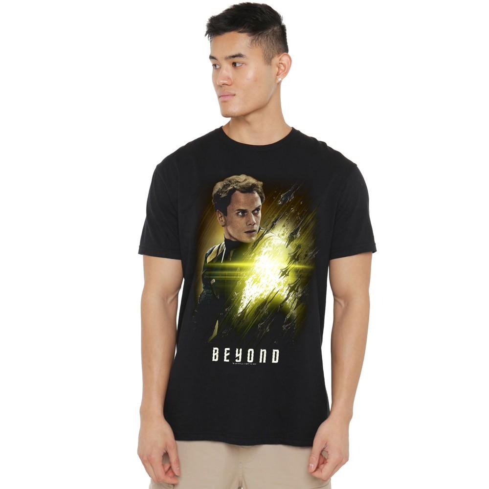 Star Trek Beyond Chekov Poster T-Shirt S-5XL Black XXXL