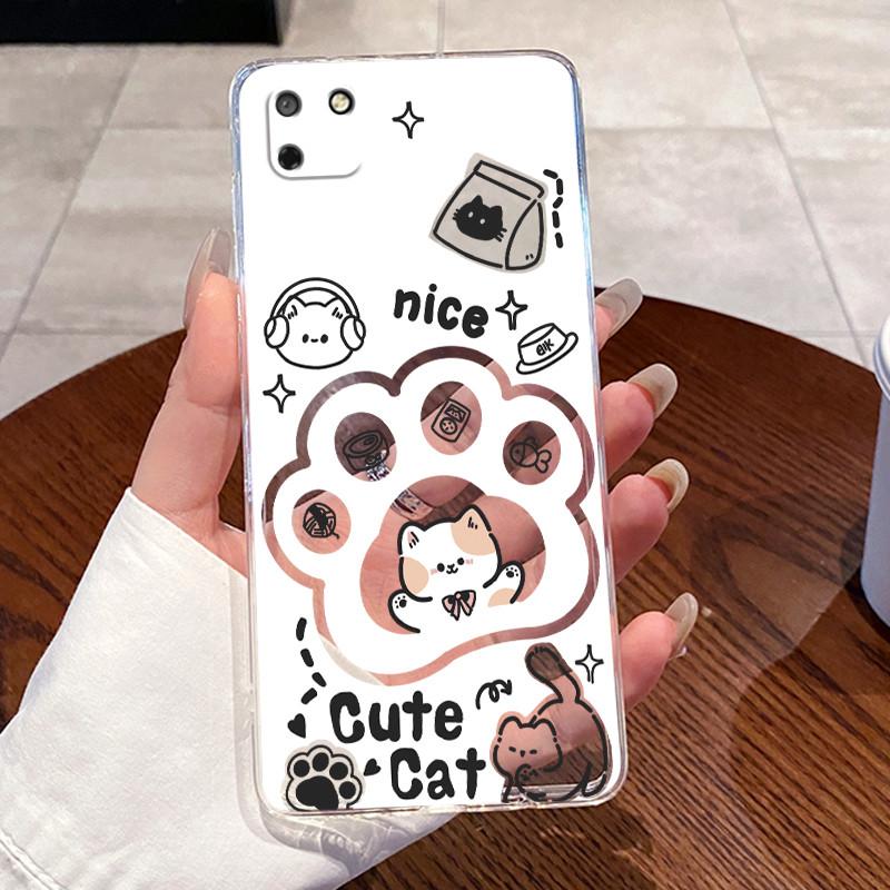 Jelly Casing For Huawei Y5P 2020 / Honor 9s Fundas Capa Clear Silicone Soft TPU Back Cover Cute Cat Rabbit Heart Protective Case