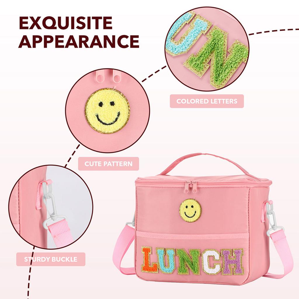Towel Embroidered Letter Outdoor Large Capacity Crossbody One Shoulder Picnic Bag Camping Picnic Travel Handheld bag.-zmt