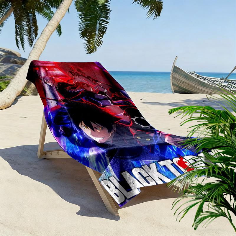 BLACK TORCH Print Beach Towel, Large Soft Quick Dry Towel for Beach Camping Swimming