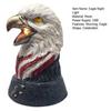 Bald Eagle Table Lamp, Patriotic American Eagle Head Bedside Lamp, Resin Bird Statue Night Light for Living Room, Bedroom, Memorial Day Home Decor