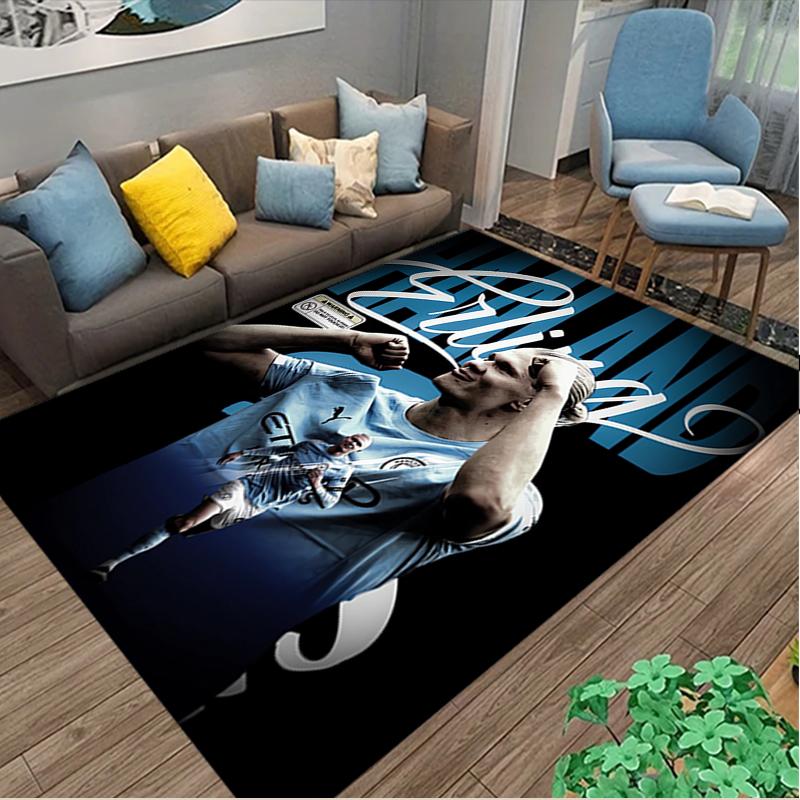 [1pc Erling Haaland Office Chair Carpet] Digital Printed Area Rug for Home & Game Room Use, Soft Indoor Sofa Chair Mat