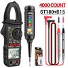 2026 Professional ANENG ST180 Digital Clamp Ammeter Multimeter with Free B15 Voltage Tester Pen 4000 Count NCV Flashlight Electric Maintenance Tools