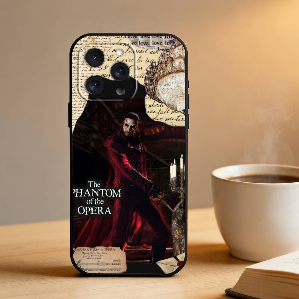 The Phantom of the Opera Phone Case For iPhone 16,15,14,13,12,17,Pro Max,Plus Silicone Black Case