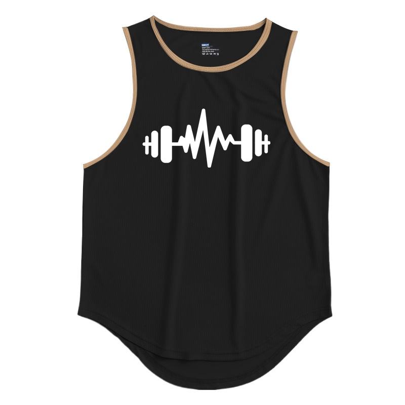 Men's Casual Tank Summer Bodybuilding Fitness Muscle Singlet Man's Clothes Sleeveless Slim Fit Vest Mesh Quick-Drying Vest Hot