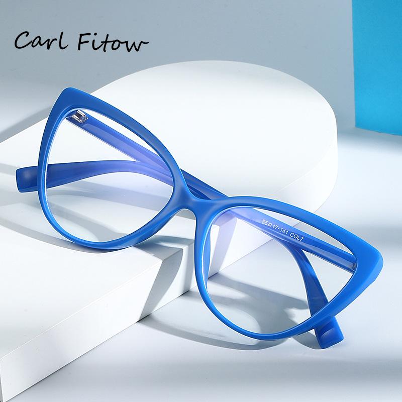 Blue Light Blocking Women's Eyeglasses Frame Cat Eye Shape Gradient Color Glasses Frame Women Computer Office Female Glass