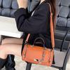 2025 Autumn and Winter New Korean Version Easy To Fit Retro Shoulder Crossbody Boston Pillow Bag Women's Handbag