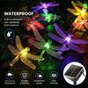 50/20LEDs Dragonfly Solar String Lights Waterproof Outdoor Colorful Garden Patio Balcony Yard Party Decor Night Lamp