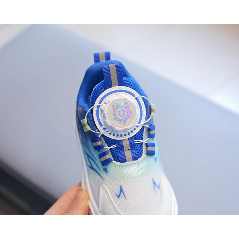 Children's Sports Shoes - Spring/Autumn Casual Shoes with Rotary Buckle (Twist Button) for Boys, Running Shoes for Girls