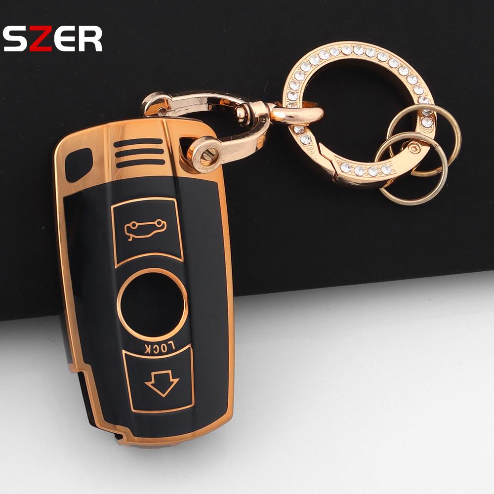 For Bmw E90 E60 E70 E87 3 5 6 Series M3 M5 X1 X5 X6 Z4 E71 E72 E88 E89 E91 E92 Fashion Tpu Car Key Case Cover Protector Keychain
