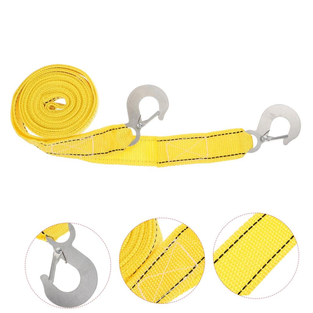 Parliky Car Tow Rope Tow Chain with Hook, Short Ratchet Stst, Emergency Tow St,