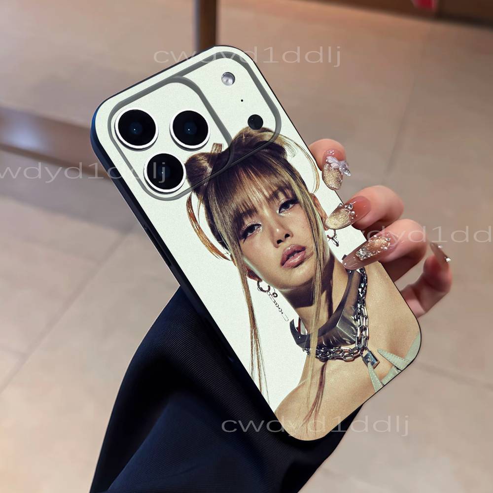 L-LISA LALISA Alter Ego For iPhone 17,16,15,11,12,14,13 Pro Max Mini XS,XR,7 Plus 16E Air Soft Black Dustproof Phone Case